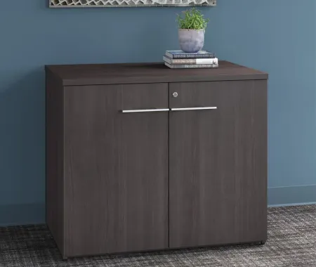 Office 500 36W Storage Cabinet with Doors in Storm Gray by Bush Industries