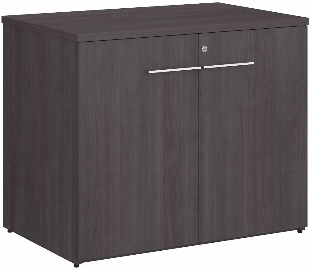 Office 500 36W Storage Cabinet with Doors in Storm Gray by Bush Industries