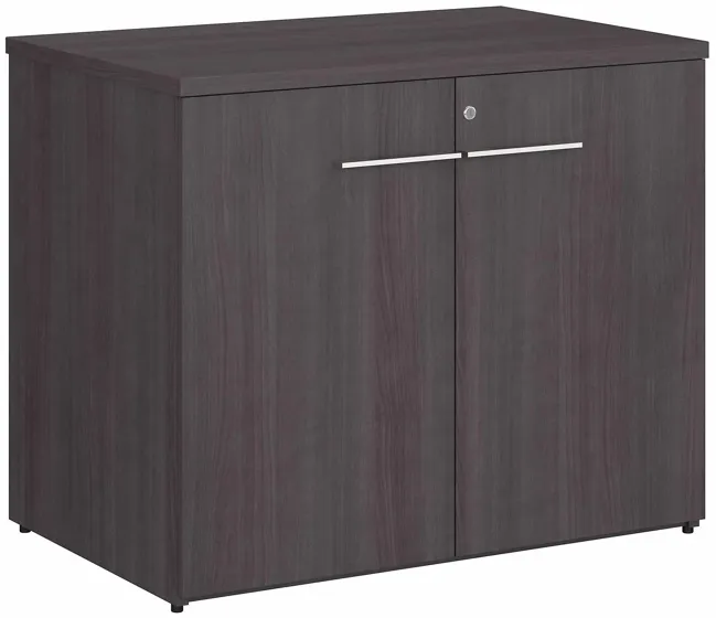 Office 500 36W Storage Cabinet with Doors in Storm Gray by Bush Industries