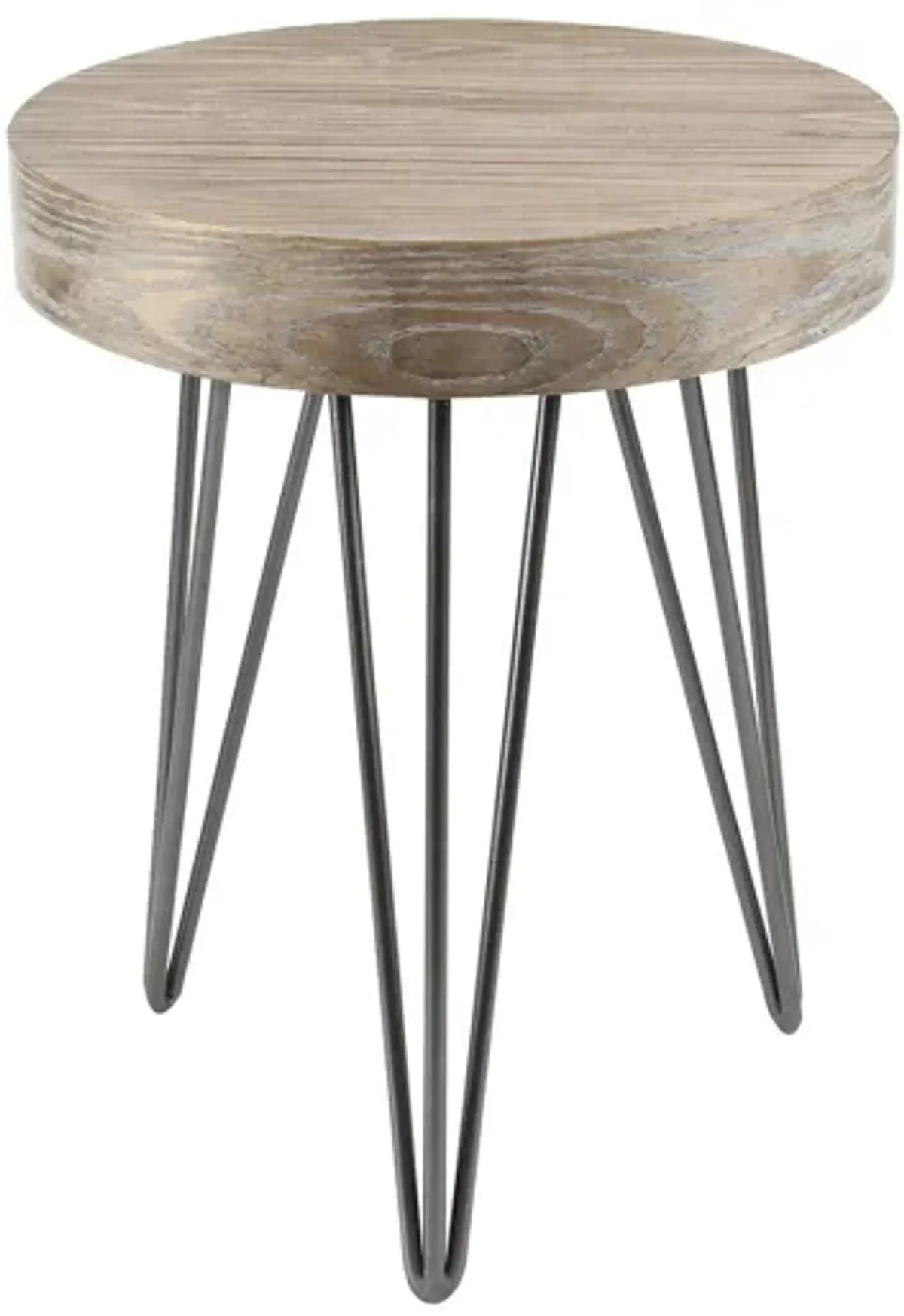 Ivy Collection Hairpin Accent Table in Brown by UMA Enterprises