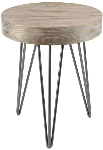 Ivy Collection Hairpin Accent Table in Brown by UMA Enterprises