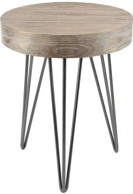 Ivy Collection Hairpin Accent Table in Brown by UMA Enterprises