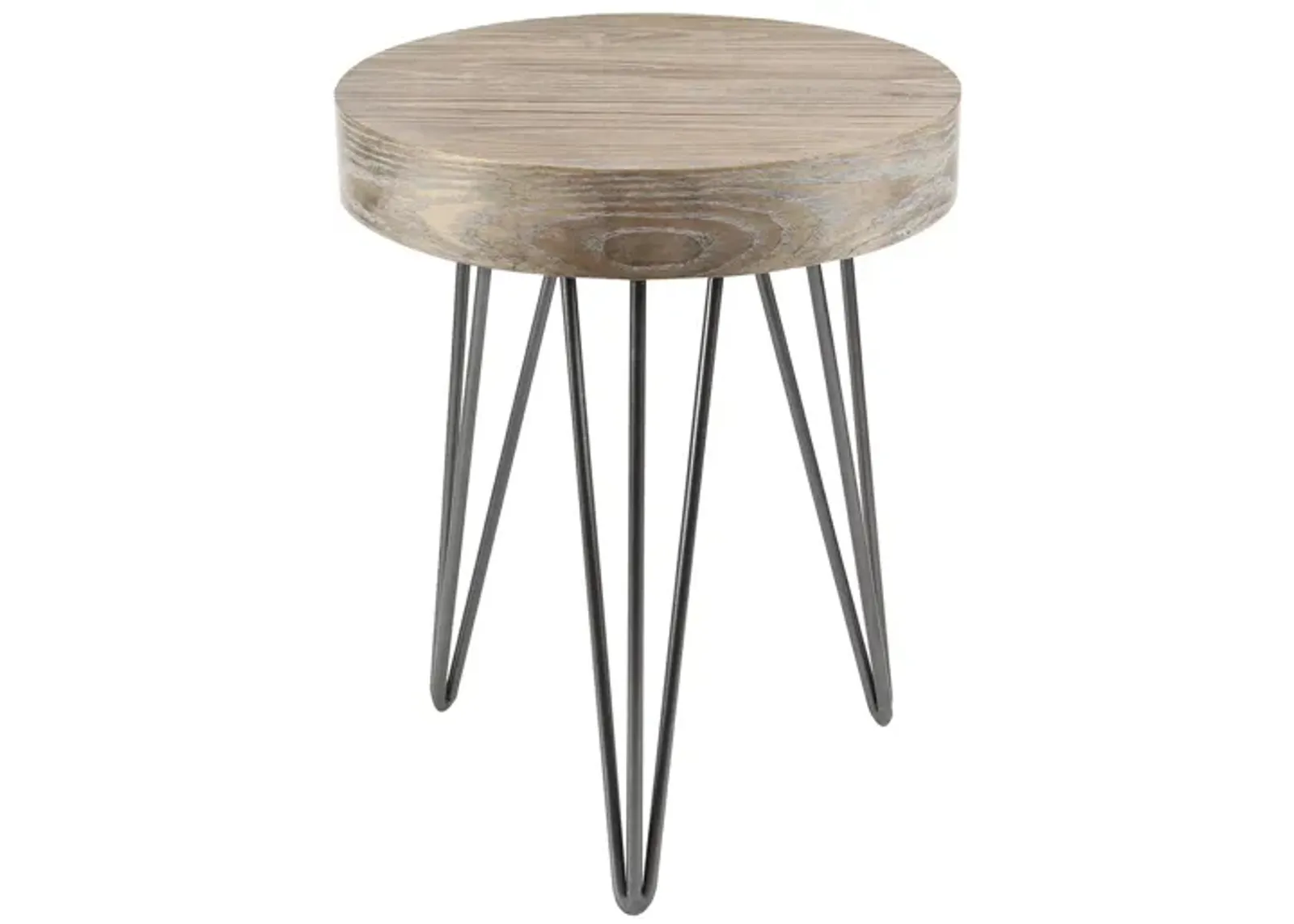 Ivy Collection Hairpin Accent Table in Brown by UMA Enterprises