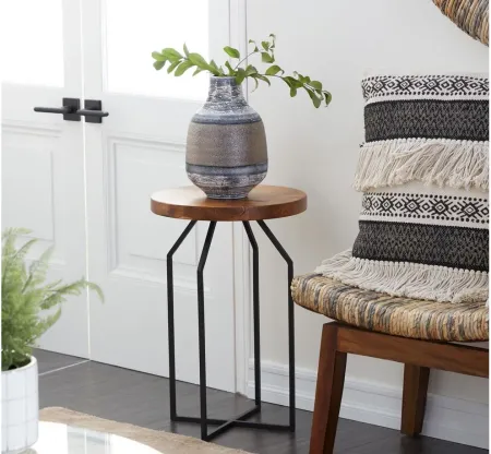 Ivy Collection Accent Table in Brown by UMA Enterprises