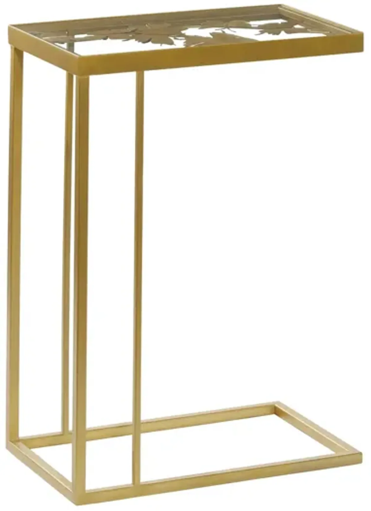 Ivy Collection C Accent Table in Gold by UMA Enterprises