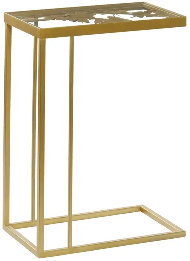 Ivy Collection C Accent Table in Gold by UMA Enterprises