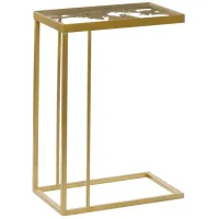 Ivy Collection C Accent Table in Gold by UMA Enterprises