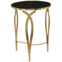 Ivy Collection Blacktop Accent Table in Black by UMA Enterprises