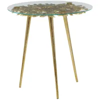 Ivy Collection Splash Accent Table in Gold by UMA Enterprises