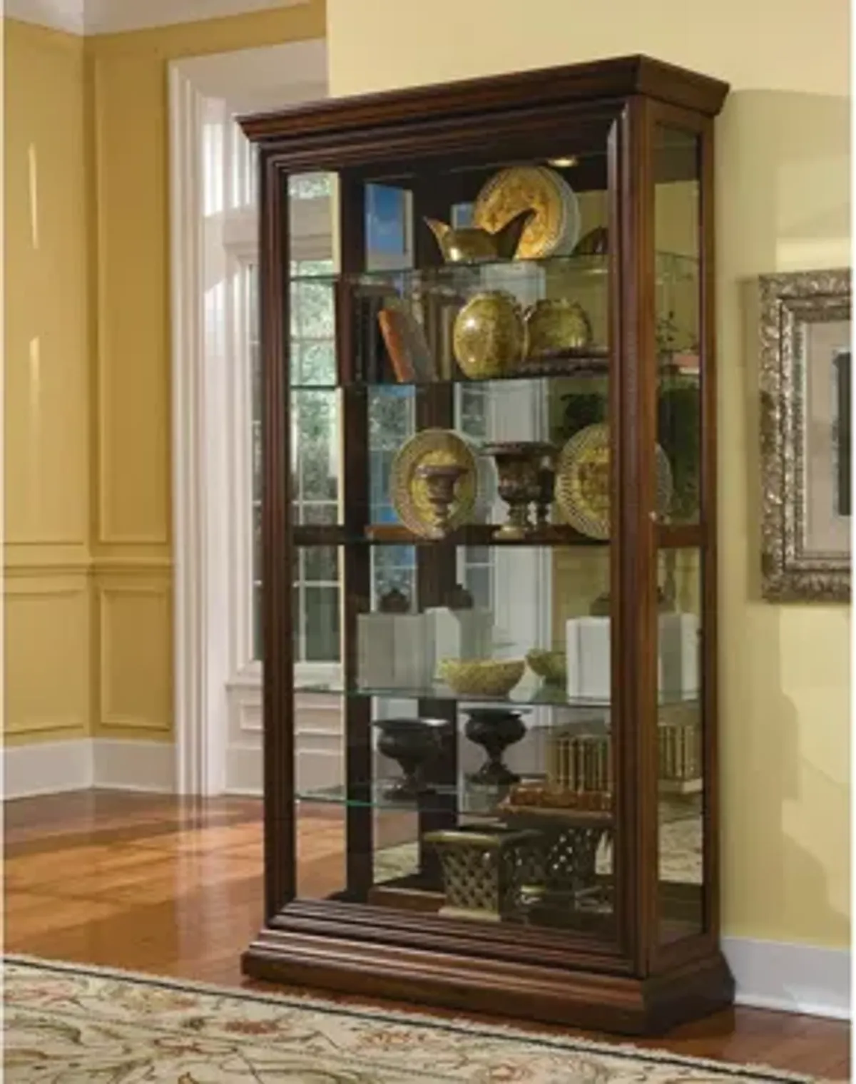 Pulaski Edwardian Sliding Door Curio Cabinet