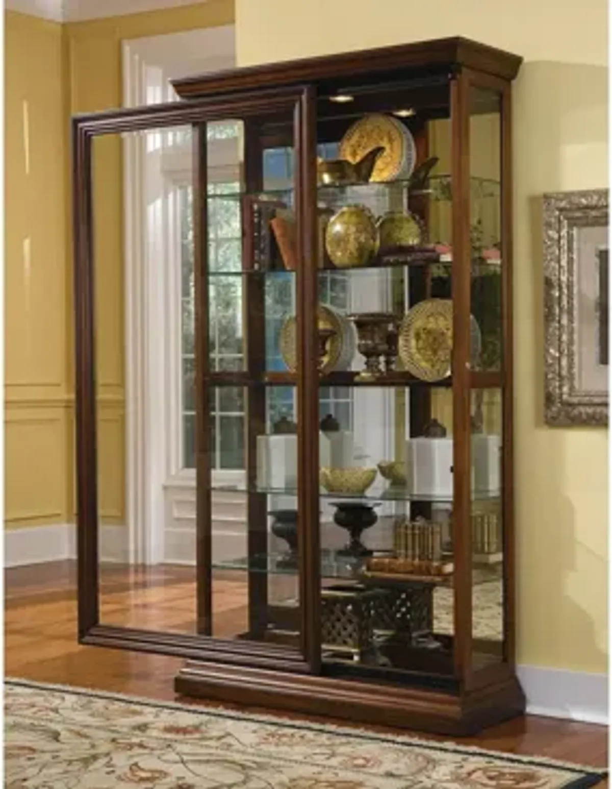 Pulaski Edwardian Sliding Door Curio Cabinet