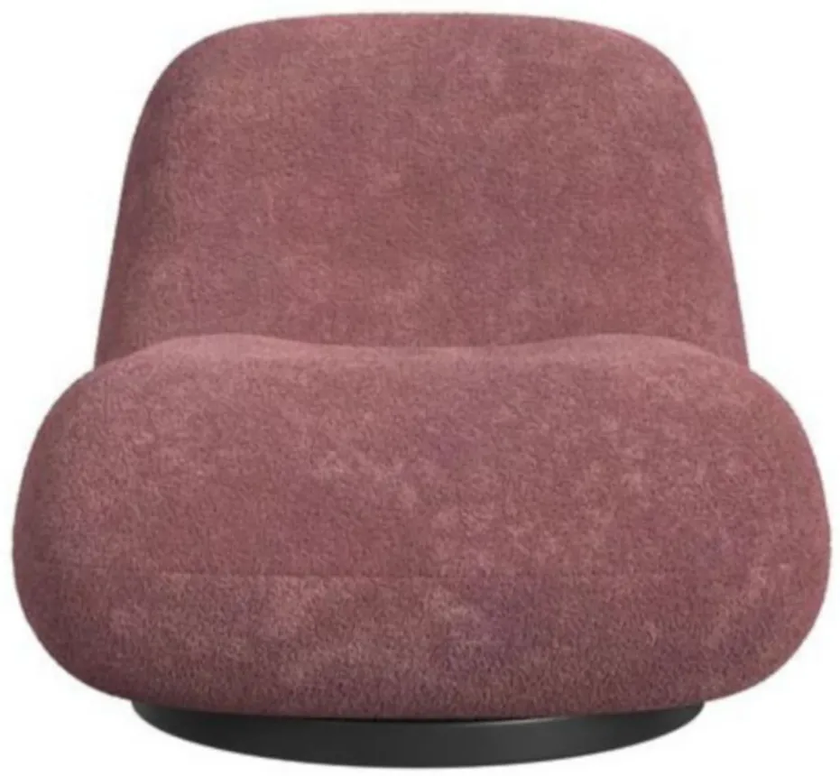 Cortney's Collection Boucle Swivel Chair in Berry by DOREL HOME FURNISHINGS