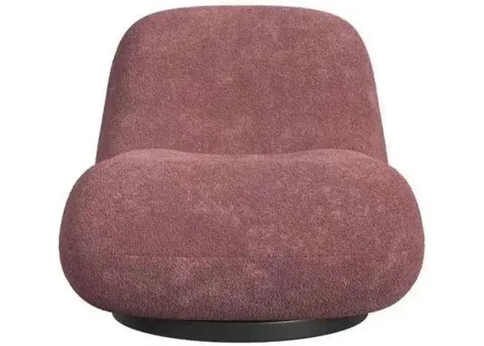 Cortney's Collection Boucle Swivel Chair in Berry by DOREL HOME FURNISHINGS