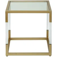 Ivy Collection Square Accent Table in Gold by UMA Enterprises