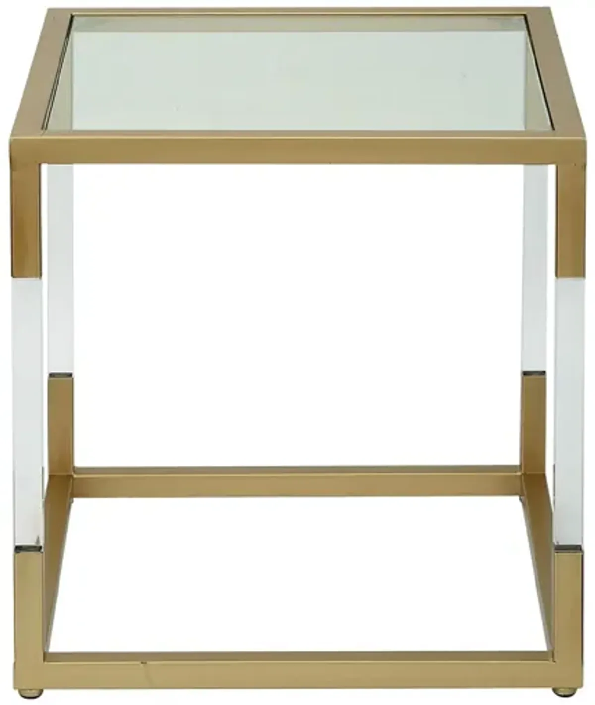 Ivy Collection Square Accent Table in Gold by UMA Enterprises