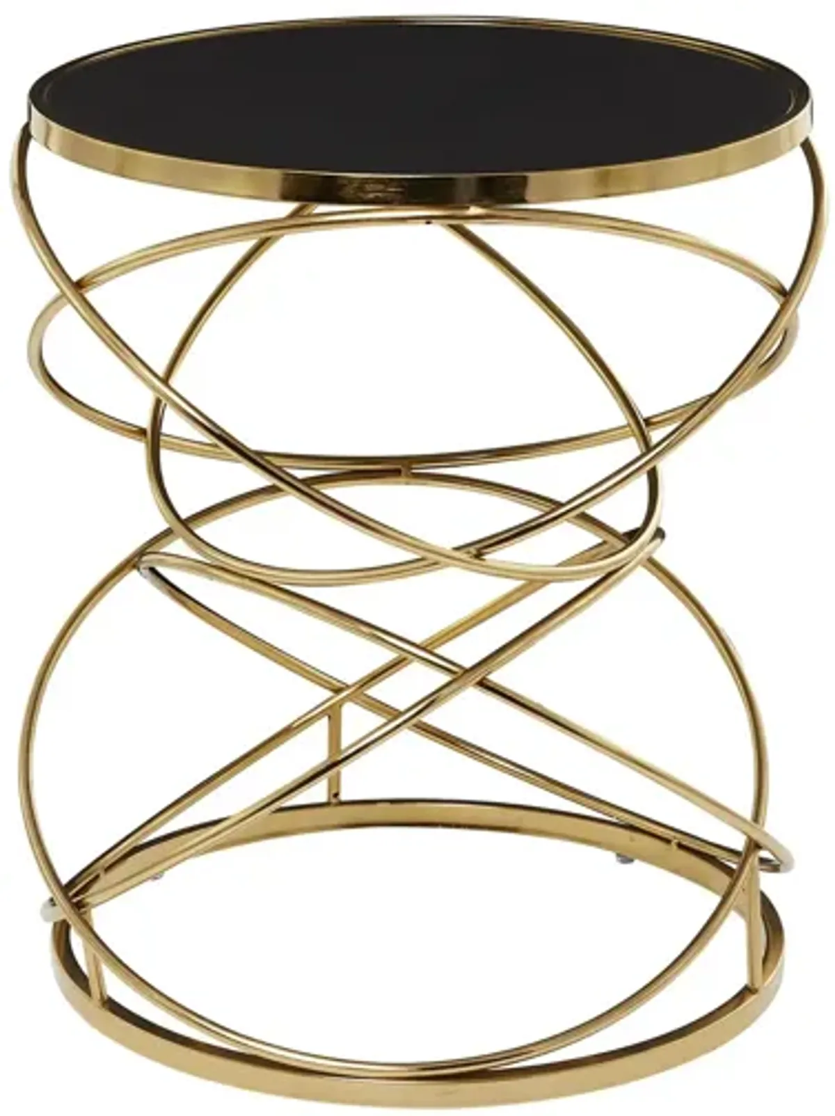 Ivy Collection Swirl Accent Table in Black by UMA Enterprises