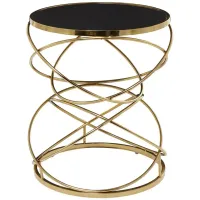 Ivy Collection Swirl Accent Table in Black by UMA Enterprises