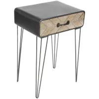 Ivy Collection Side Accent Table in Black by UMA Enterprises