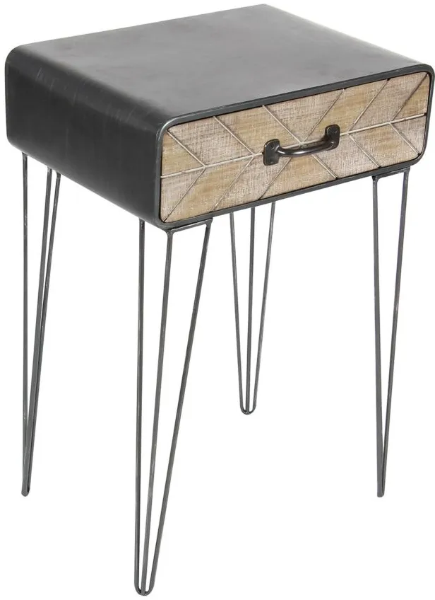 Ivy Collection Side Accent Table in Black by UMA Enterprises