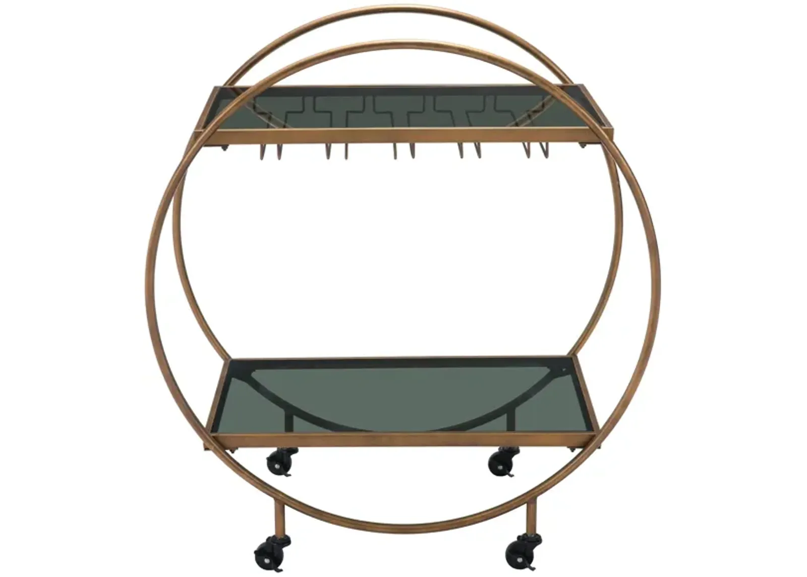 Arc Bar Cart in Gold by Zuo Modern