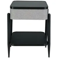 Jax Accent Table w/USB & Speaker in Black by Ashley Furniture