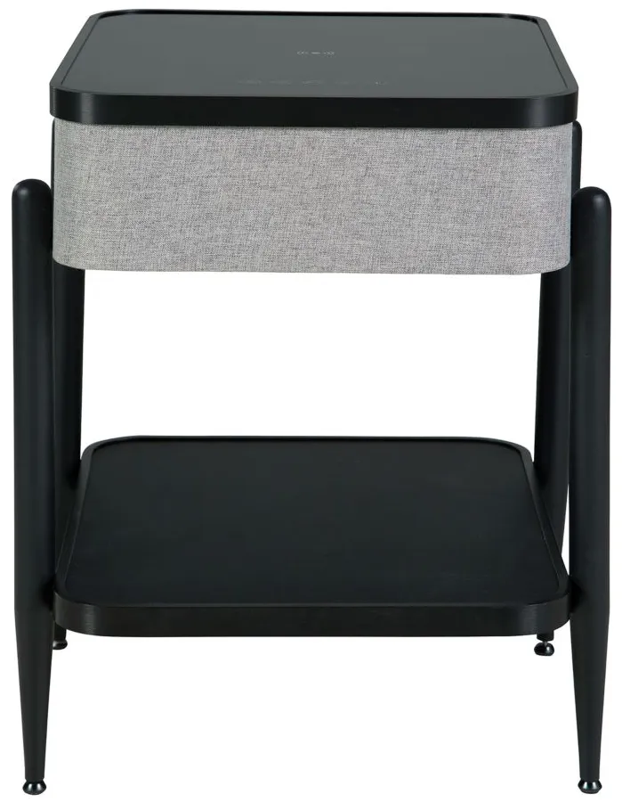 Jax Accent Table w/USB & Speaker in Black by Ashley Furniture