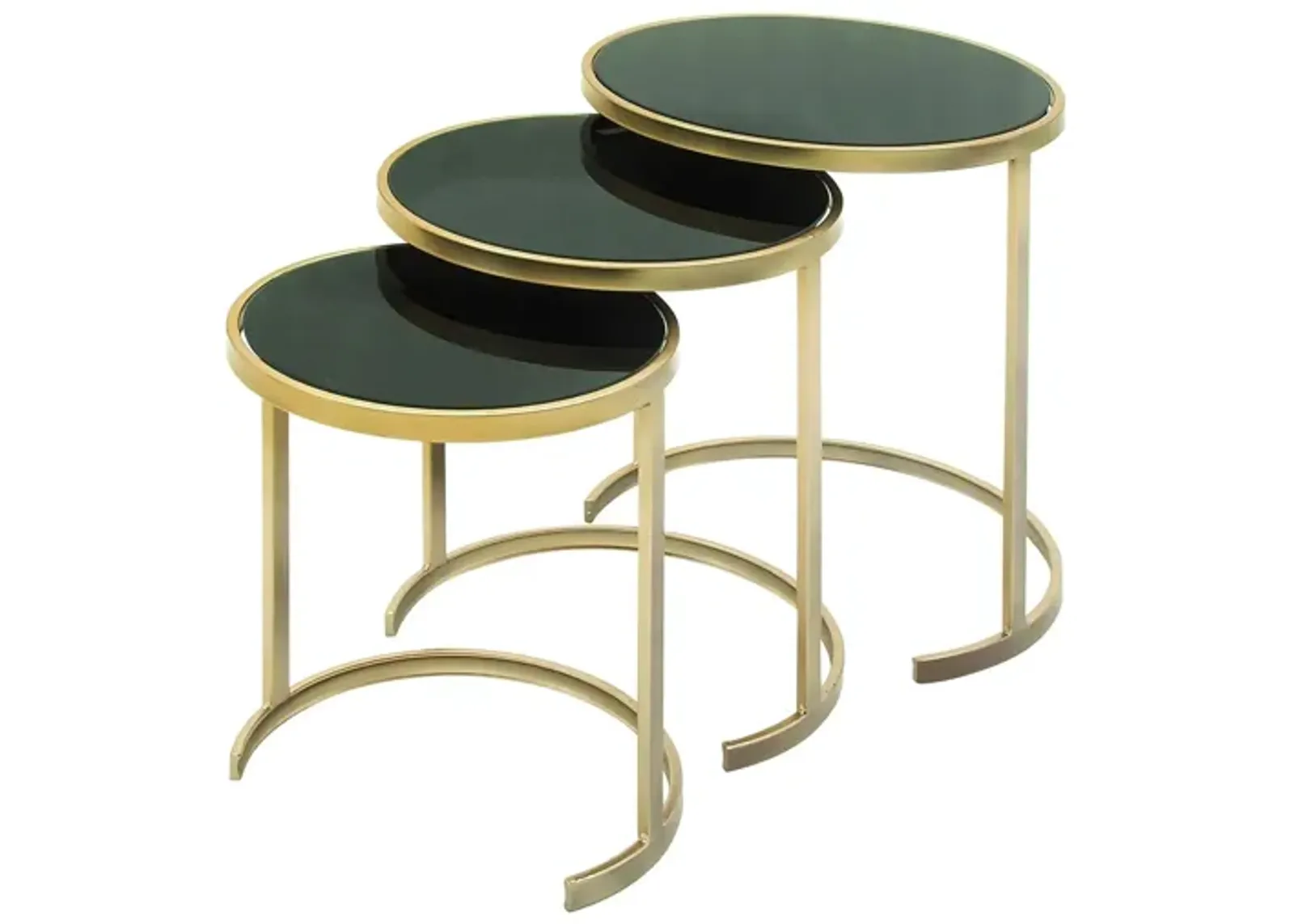 Ivy Collection Stack Accent Table 3-pc. in Gold by UMA Enterprises