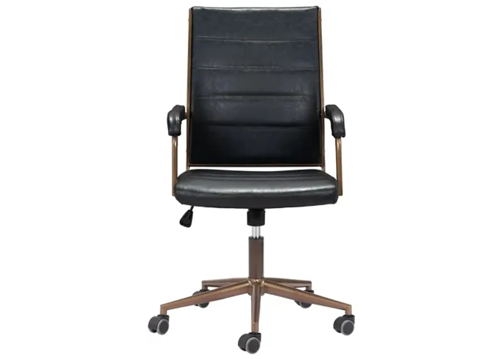 Auction Office Chair in Vintage Black, Bronze by Zuo Modern