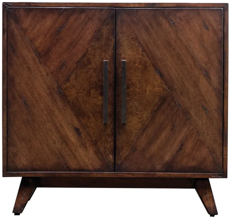 Liri Accent Cabinet in deep mahogany by Uttermost