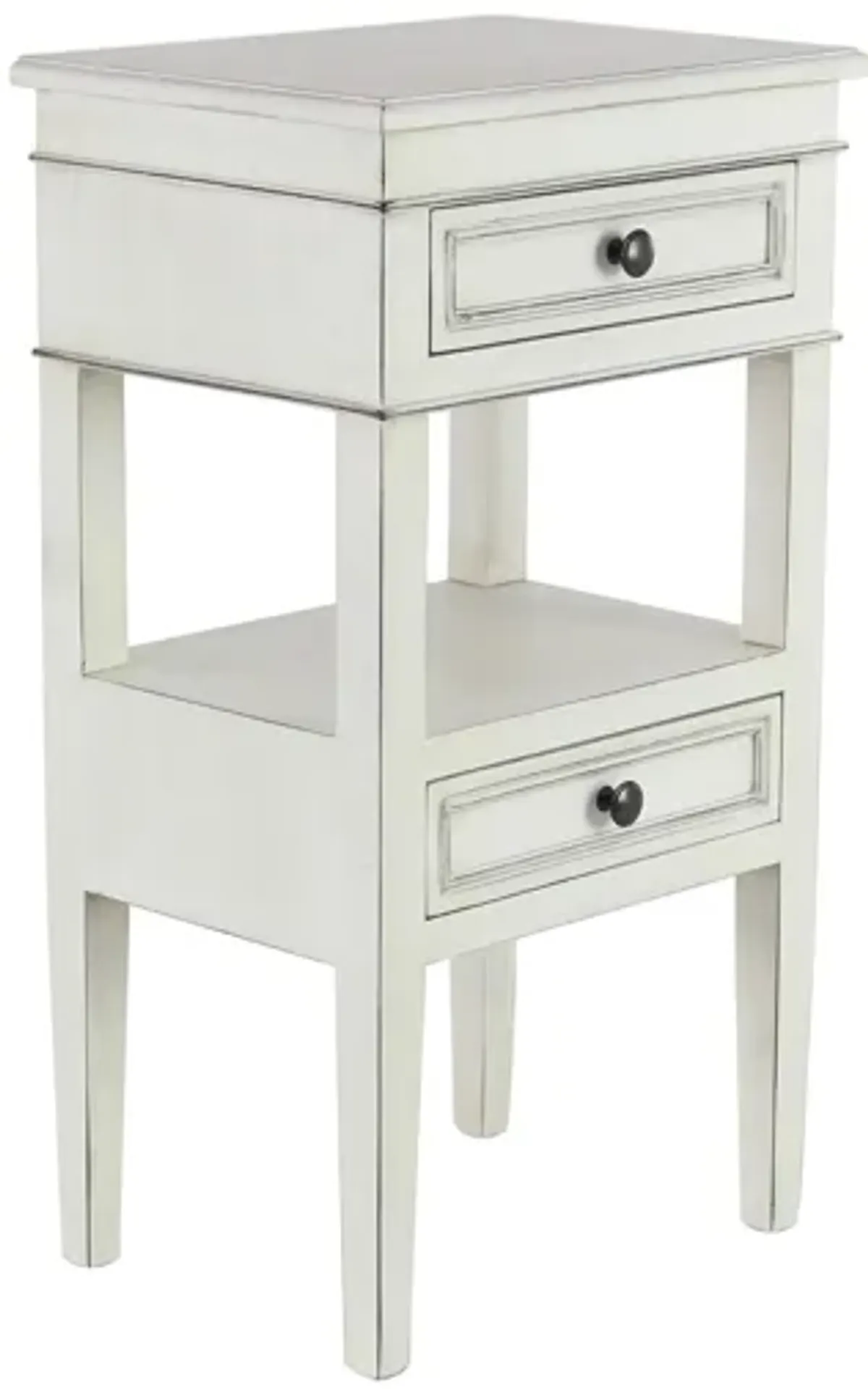 Ivy Collection Side Accent Table in White by UMA Enterprises