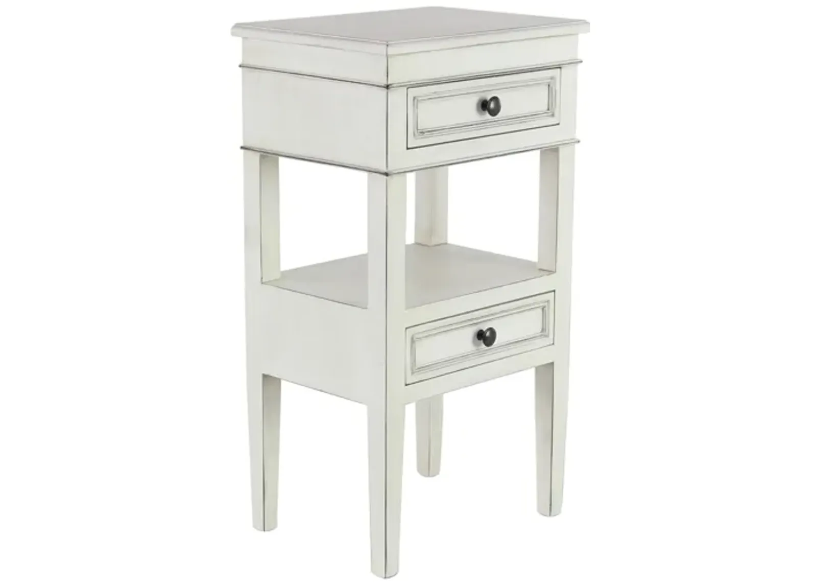 Ivy Collection Side Accent Table in White by UMA Enterprises