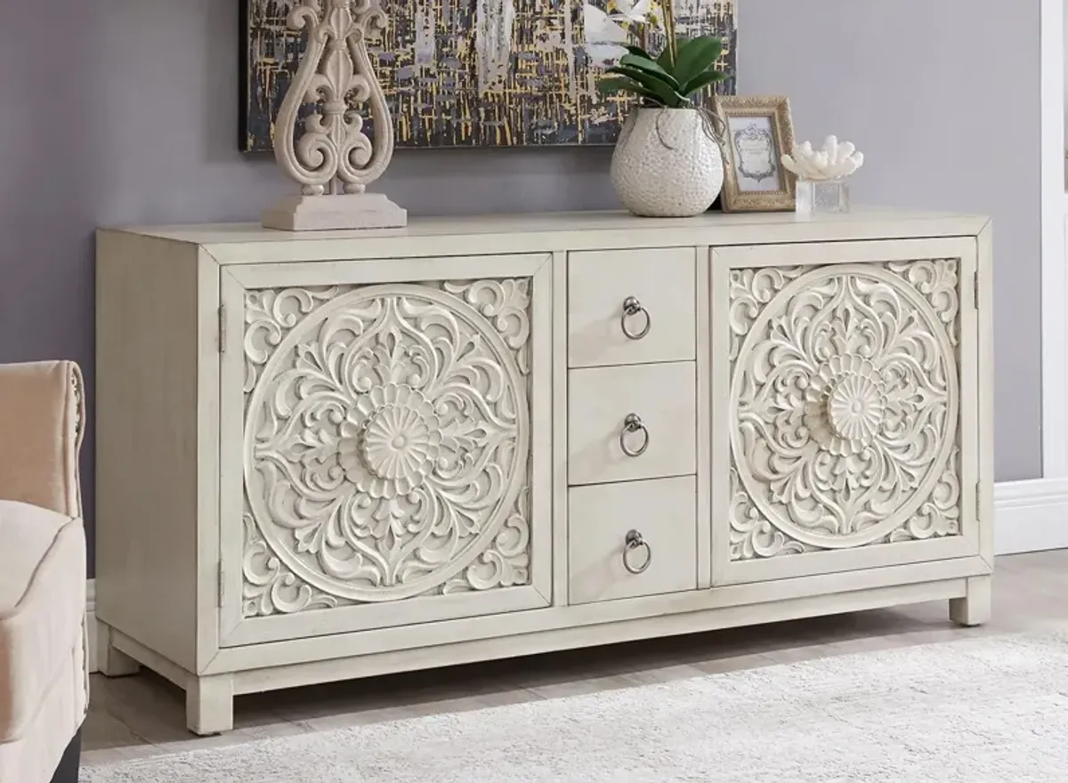 Sundance Accent Cabinet in Antique Linen Finish by Liberty Furniture