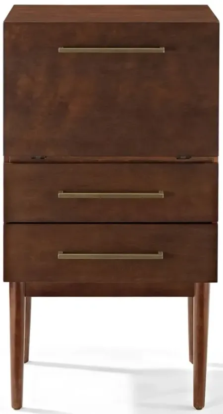 Everett Spirit Cabinet in Mahogany by Crosley Brands