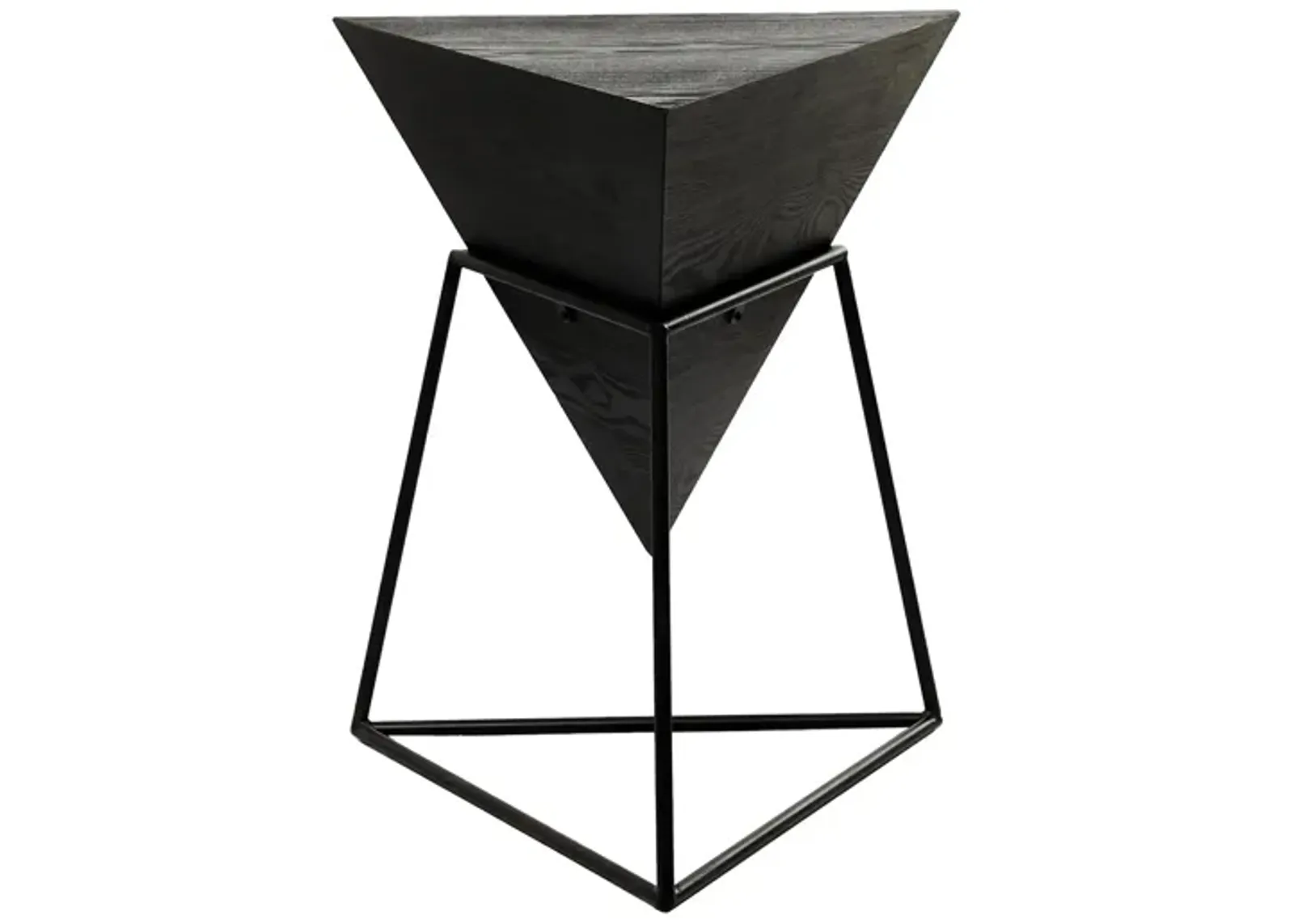 Ivy Collection Pyramid Accent Table in Black by UMA Enterprises