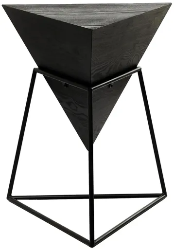 Ivy Collection Pyramid Accent Table in Black by UMA Enterprises