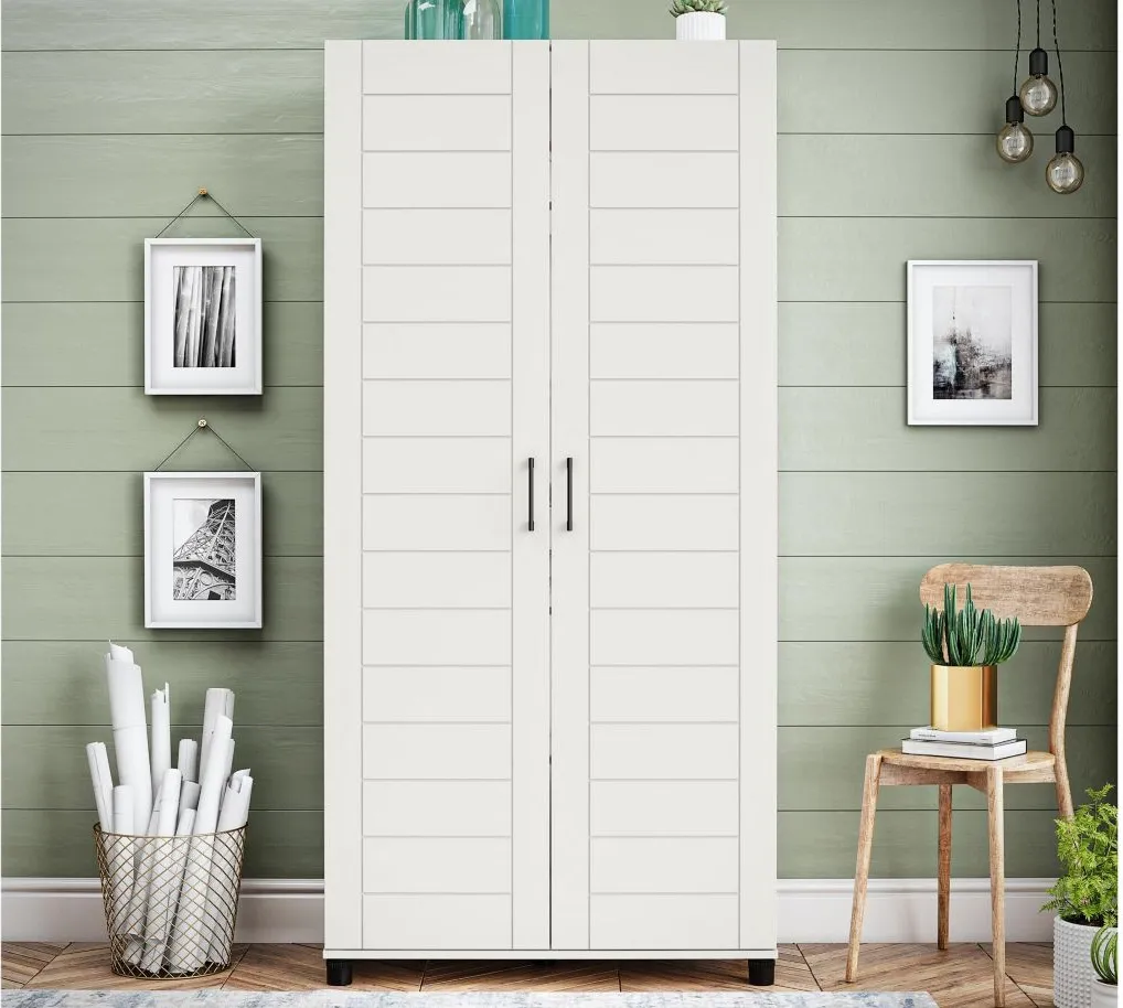 Loxley Utility Cabinet in White by DOREL HOME FURNISHINGS