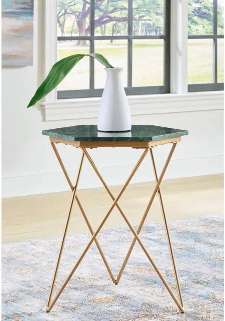 Engelton Accent Table in Green/Gold by Ashley Express