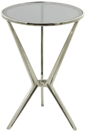 Ivy Collection Sofa Accent Table in Silver by UMA Enterprises