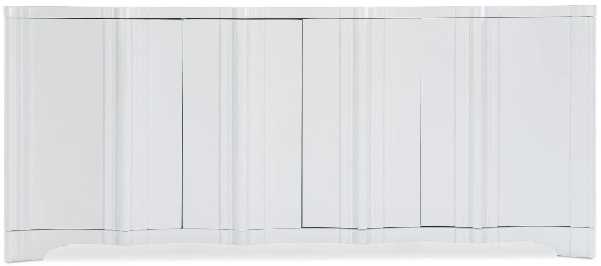 Melange Four Door Entertainment Console in White by Hooker Furniture