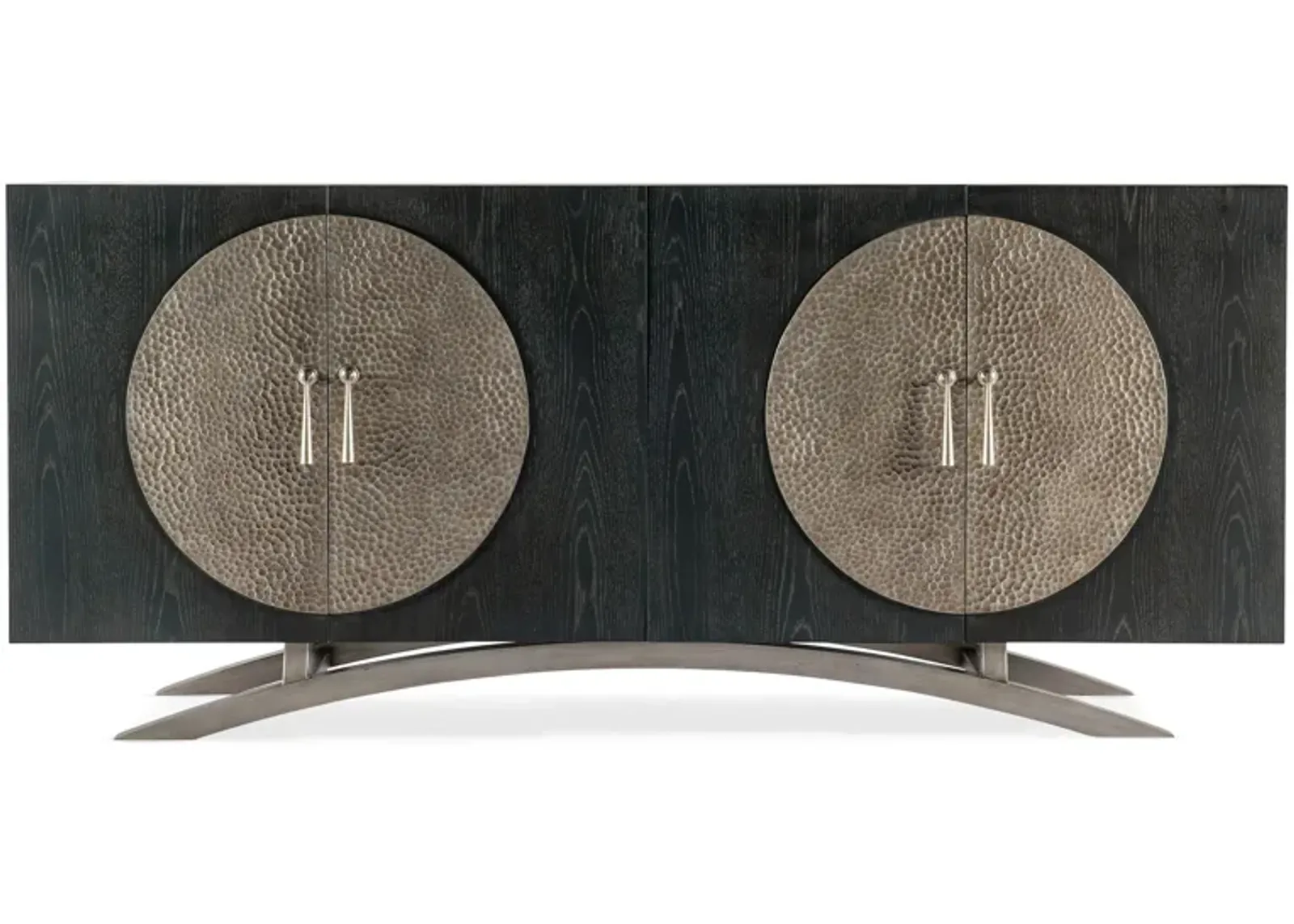 Melange Four Door Entertainment Console in Black wood by Hooker Furniture