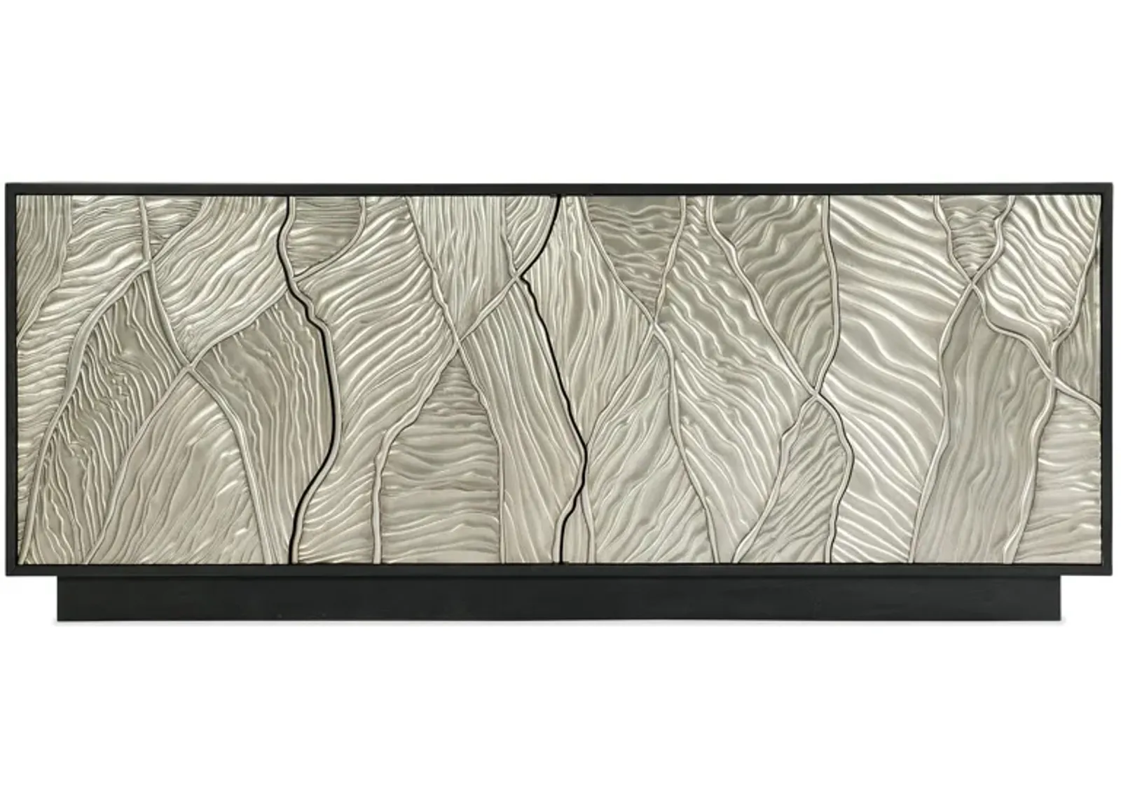 Melange Entertainment Console in Black wood by Hooker Furniture