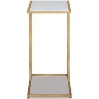 Lanport Accent Table in Champagne/White by Ashley Express