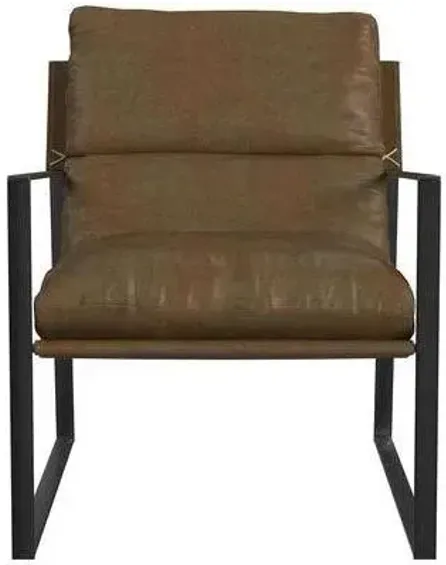 Cortney's Collection Accent Chair in Acorn by DOREL HOME FURNISHINGS