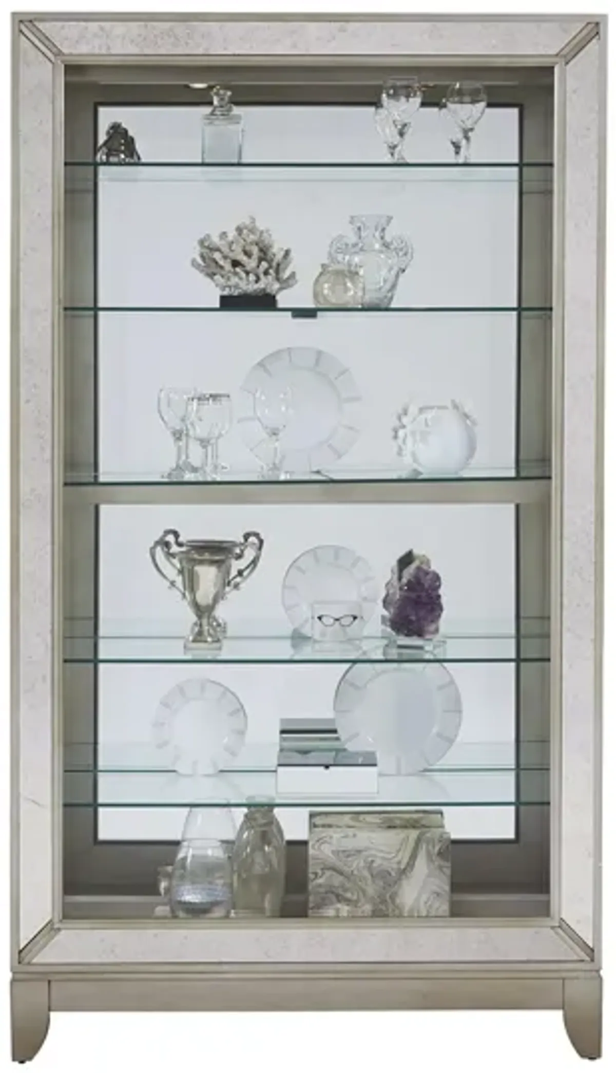 Pulaski Antique Style Mirrored Curio Cabinet