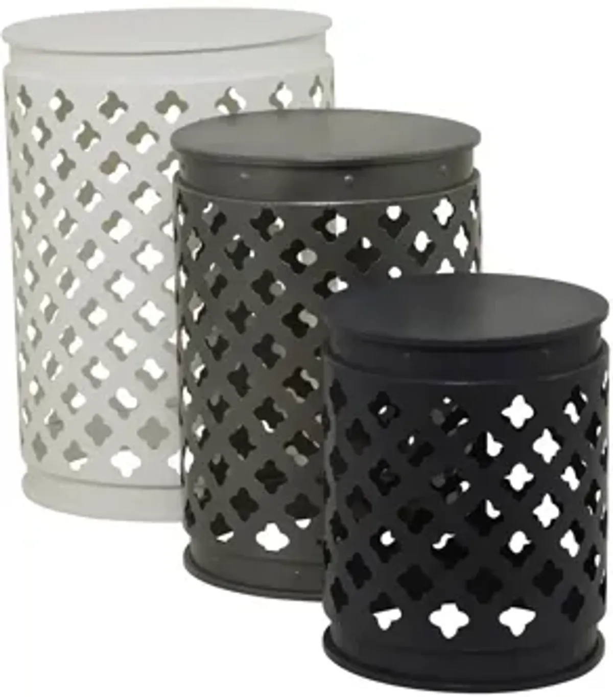 Ivy Collection Barrel Accent Table 3-pc.