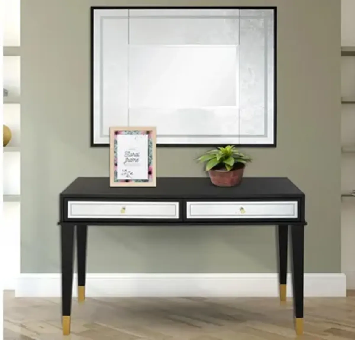 Makalu Wall Mirror and Console Table