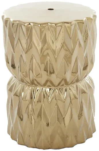 Ivy Collection Ceramic Accent Table in Gold by UMA Enterprises