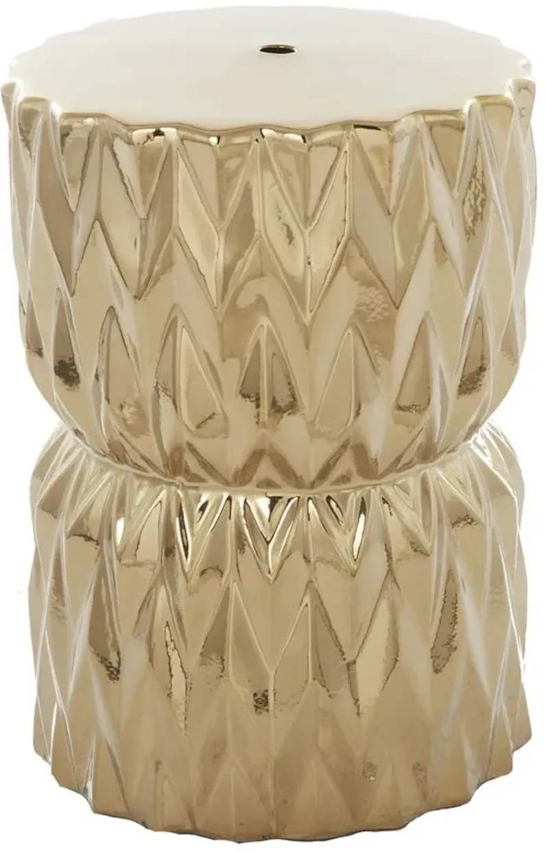 Ivy Collection Ceramic Accent Table in Gold by UMA Enterprises