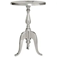 Ivy Collection Tripod Accent Table in Silver by UMA Enterprises