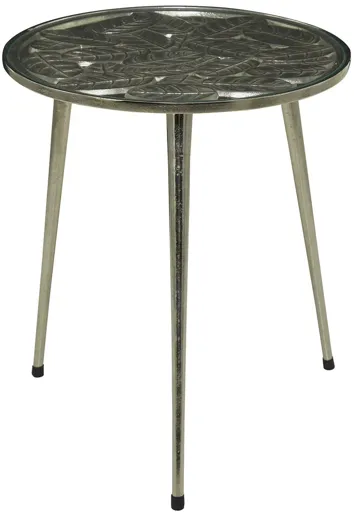 Ivy Collection Quality Accent Table in Silver by UMA Enterprises